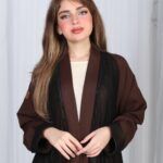 ⁦عباية شيفون بني جاكار كتف⁩ - الصورة ⁦11⁩