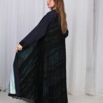 ⁦عباية كسرات شيفون كحلي جاكار كتف⁩ - الصورة ⁦4⁩