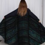 ⁦عباية كسرات شيفون كحلي جاكار كتف⁩ - الصورة ⁦5⁩