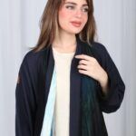 ⁦عباية كسرات شيفون كحلي جاكار كتف⁩ - الصورة ⁦6⁩