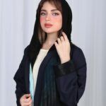 ⁦عباية كسرات شيفون كحلي جاكار كتف⁩ - الصورة ⁦17⁩