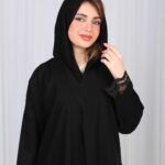 ⁦عباية دانتيل اسود بالأكمام والجوانب⁩ - الصورة ⁦13⁩