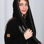 ⁦عباية فلري بشك وخرز الأبيض⁩ - الصورة ⁦4⁩