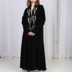 عباية فلري بشك وخرز الأبيض