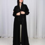 عباية سرداب الجاذبية السوداء بشك وخرز اسود