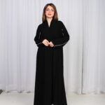 ⁦عباية بشك رمادي خلفي محدد من الاكتاف بشكل مخفي⁩ - الصورة ⁦6⁩