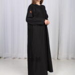 ⁦عباية ريش اسود و قيطان من اجناب⁩ - الصورة ⁦7⁩