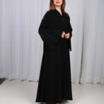 ⁦عباية غيث بتطريز اسود في اكمام⁩ - الصورة ⁦5⁩