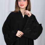 ⁦عباية غيث بتطريز اسود في اكمام⁩ - الصورة ⁦6⁩