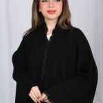 ⁦عباية لوسيندا شك اسود على اطراف عباية⁩ - الصورة ⁦3⁩