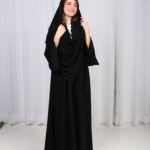 ⁦عباية لوسيندا شك اسود على اطراف عباية⁩ - الصورة ⁦2⁩