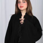 ⁦عباية لوسيندا شك اسود على اطراف عباية⁩ - الصورة ⁦6⁩