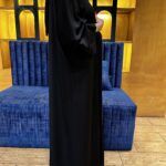 ⁦عباية نواعم بتطريز مميز بشك اسود⁩ - الصورة ⁦8⁩