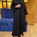 ⁦عباية نواعم بتطريز مميز بشك اسود⁩ - الصورة ⁦7⁩