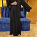 ⁦عباية نواعم بتطريز مميز بشك اسود⁩ - الصورة ⁦3⁩