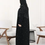 ⁦عباية لوسين باللؤلؤ الأبيض⁩ - الصورة ⁦7⁩