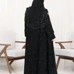 ⁦عباية لوسين باللؤلؤ الأبيض⁩ - الصورة ⁦5⁩