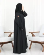 عباية كلوش اية اسود بتطريز شك مخفي