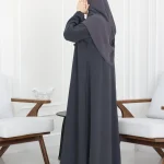 ⁦عباية رمادي محددة بفصوص⁩ - الصورة ⁦6⁩