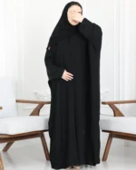 ⁦عباية بشت بتطريز اري اسود مخفي من امام⁩ - الصورة ⁦4⁩