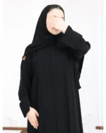 ⁦عباية رنا اسود ناعمة بكسرة من الخلف⁩ - الصورة ⁦4⁩