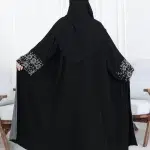 ⁦عباية أجوان بشك رمادي على اكمام⁩ - الصورة ⁦3⁩