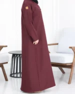 ⁦عباية بليزر عنابي مموج كريب صيفي قصة جاكيت رسمي ستريت⁩ - الصورة ⁦5⁩