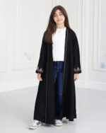 ⁦عباية بناتي بتطريز اري بلون نحاسي⁩ - الصورة ⁦4⁩