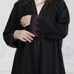 ⁦عباية بناتي بتطريز ارى بلون موف⁩ - الصورة ⁦5⁩