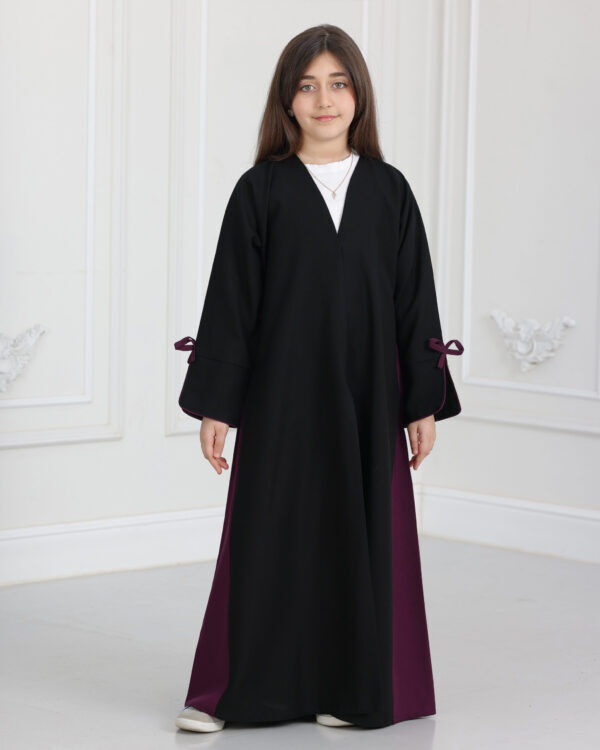 ⁦عباية بناتي فيونكة بلون موف⁩ - الصورة ⁦5⁩