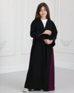 ⁦عباية بناتي فيونكة بلون موف⁩ - الصورة ⁦3⁩