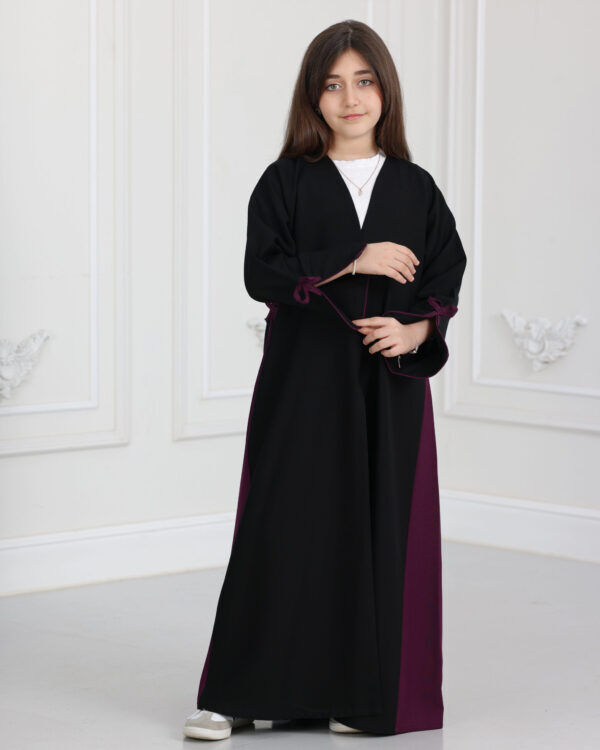 ⁦عباية بناتي فيونكة بلون موف⁩ - الصورة ⁦3⁩