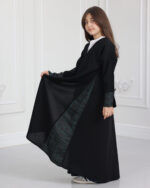 ⁦عباية بناتي مندمجة بجاكار خطوط اخضر⁩ - الصورة ⁦5⁩