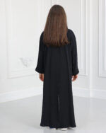 ⁦عباية بناتي سي واي مطرزة باسود⁩ - الصورة ⁦3⁩