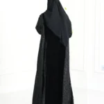 ⁦عباية مخمل مدمجة من اطرف بدانتيل⁩ - الصورة ⁦7⁩