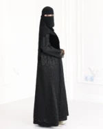 ⁦عباية مخمل مندمجة بدانتيل من اسفل عباية⁩ - الصورة ⁦4⁩