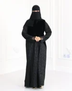 ⁦عباية مخمل مندمجة بدانتيل من اسفل عباية⁩ - الصورة ⁦6⁩