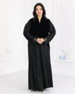 ⁦عباية مخمل مندمجة بدانتيل من اسفل عباية⁩ - الصورة ⁦7⁩