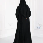 ⁦عباية فزة شك اسود ورق شجر من امام و اكمام⁩ - الصورة ⁦6⁩