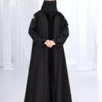 عباية كلوش بكم منفصل و خمل منقش