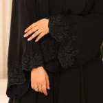 ⁦عباية قمر مطرزه بالاسود⁩ - الصورة ⁦2⁩