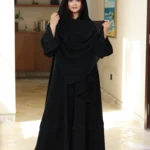⁦كلوش دبل بتطريز اسود على اكمام و اسفل 0896⁩ - الصورة ⁦3⁩