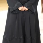 ⁦كلوش دبل بتطريز اسود على اكمام و اسفل 0896⁩ - الصورة ⁦6⁩