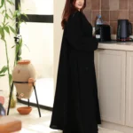 ⁦عباية بلاك مطرزة بالاسود 0901⁩ - الصورة ⁦2⁩