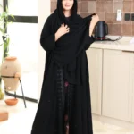 عباية بلاك مطرزة بالاسود 0901