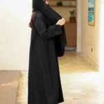 ⁦عباية نور فاشن مع تدخل جاكار noor fashion abaya 0908⁩ - الصورة ⁦2⁩